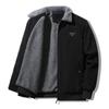 Men's High-End Fleece-Lined Corduroy Jacket - Loose, Casual, Warm Outerwear for Autumn and Winter.