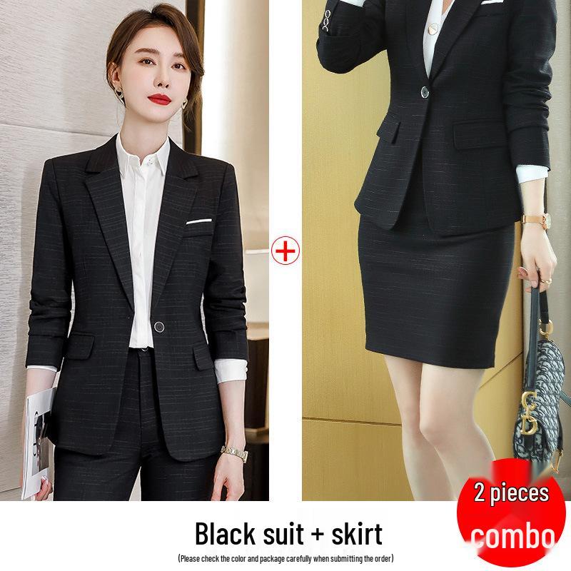 Women's Professional Autumn Suit Set: Office & Sales Formal Wear
