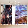 Cartoon Curtain Bedroom Semi-Blackout Bay Window Sci-fi Cyberpunk Hook Grommet Top 2024 New Custom Curtain Fabric Cortinas 2PCS