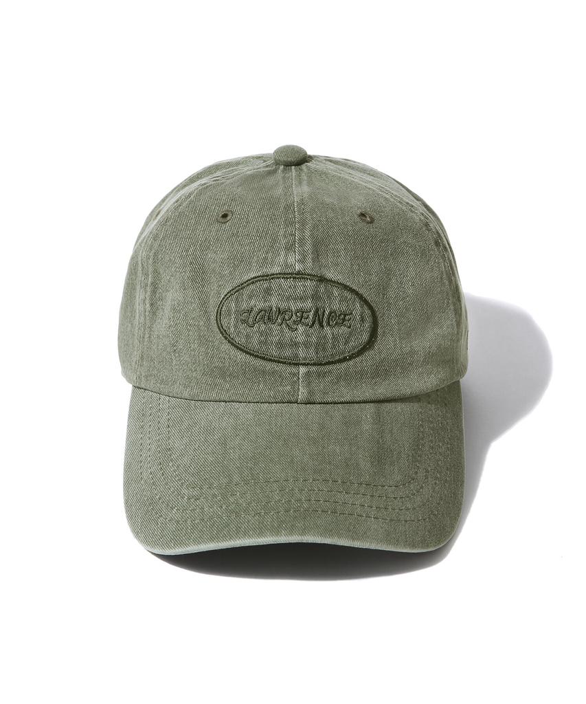 Tonilolenseu Laurence Applique Embroidered Pigment Ball Cap Vintage Khaki