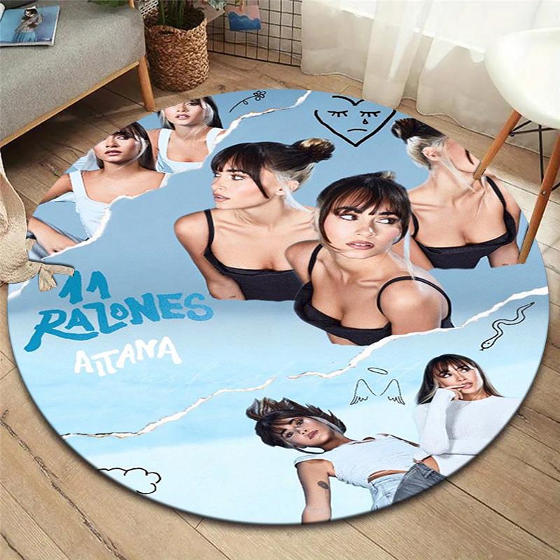 Aitana Round Area Rug,Carpet Rug for Living Room Bedroom Sofa Playroom Decor,Non-slip Floor Mat