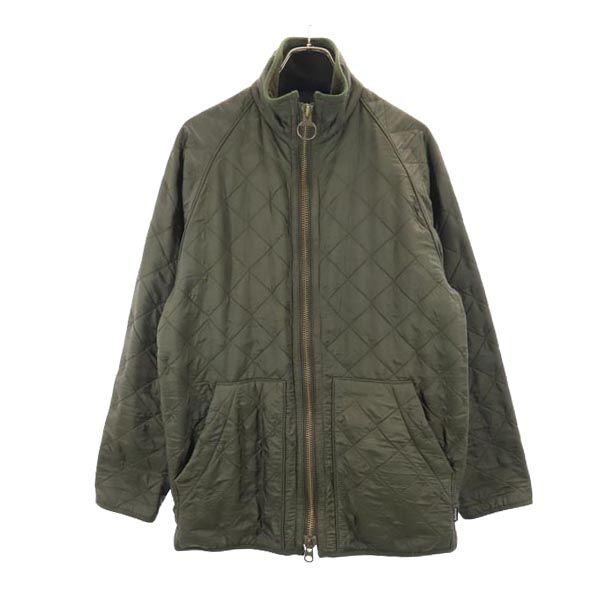 Barbour Quilted Jacket S Green System Back Fleece Men's Used