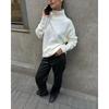 Autumn Winter Women's Solid Color Knitted Turtleneck Sweater Female Warm FashionThick Loose Casual Pullovers