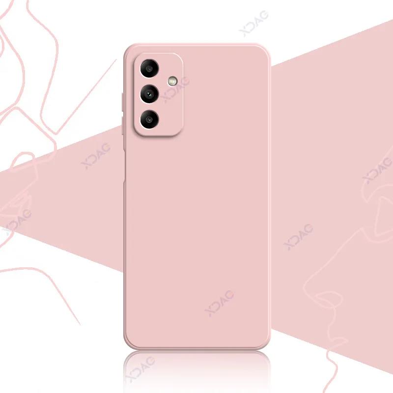 Fashion Cute Phone Case Cover for Samsung Galaxy A05 A05S Square Liquid Silicone Back Cover SamsungA05S Shield Fundas