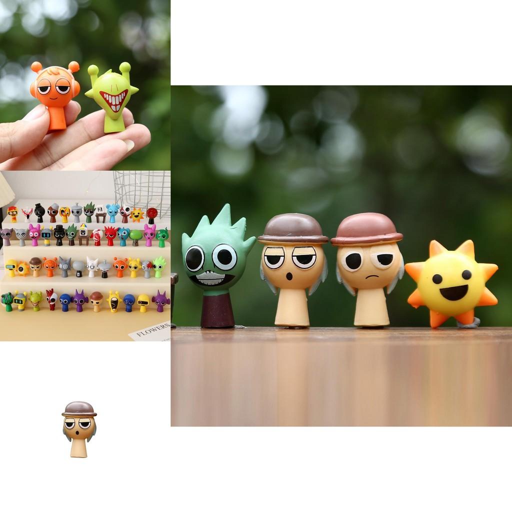 48 Sprunki Oren Raddy Personaggio di Gioco Mini Modello Decorazione da Scrivania Set di Ornamenti Per Amanti dei Giochi