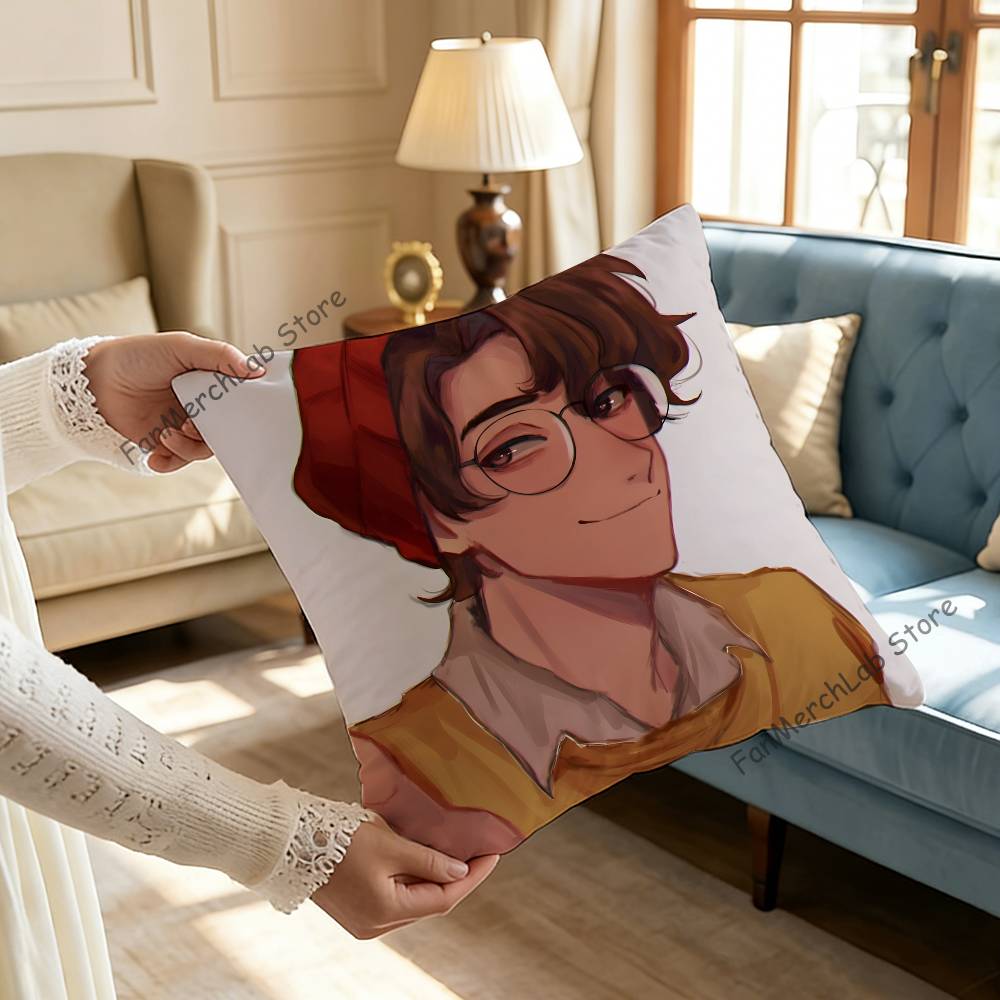 WWilbur Soot Fanart Cushion For Bedroom Car Coffee Shop Room and Living Room Sofa Decorative Pillow Cover Case