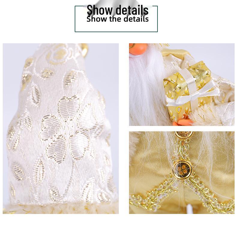Cross-Border Santa Claus Ornament: Cute Christmas Doll Holding Gift for Window Decoration
