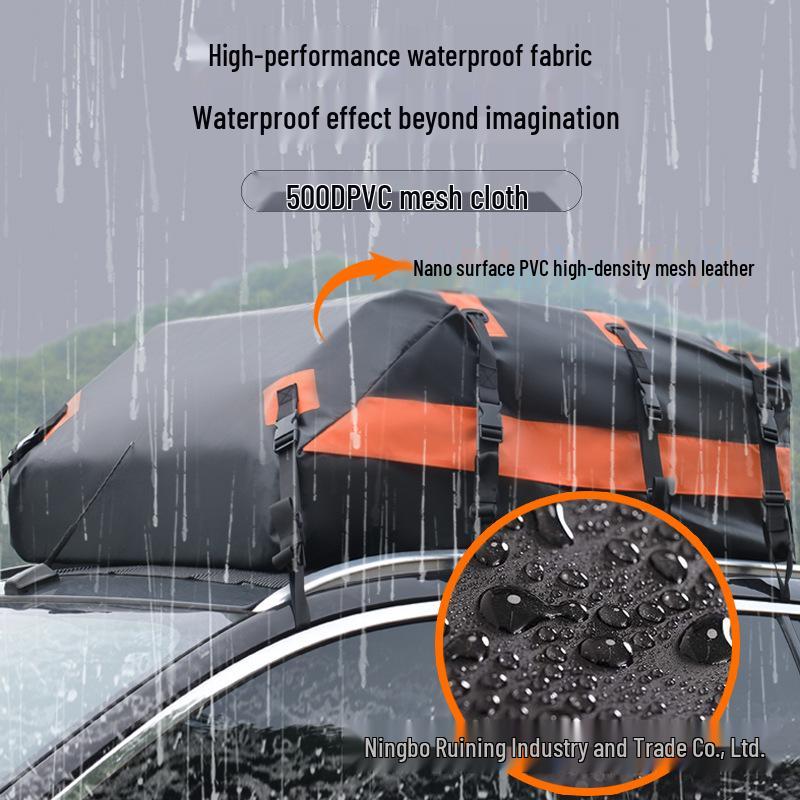 Bolsa de Equipaje Impermeable Plegable de Gran Capacidad para Techo de Coche con Tejido de Malla