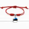 Red Bracelet Trendy With Timeless Gem European Country Flags Unisex Material Mixed