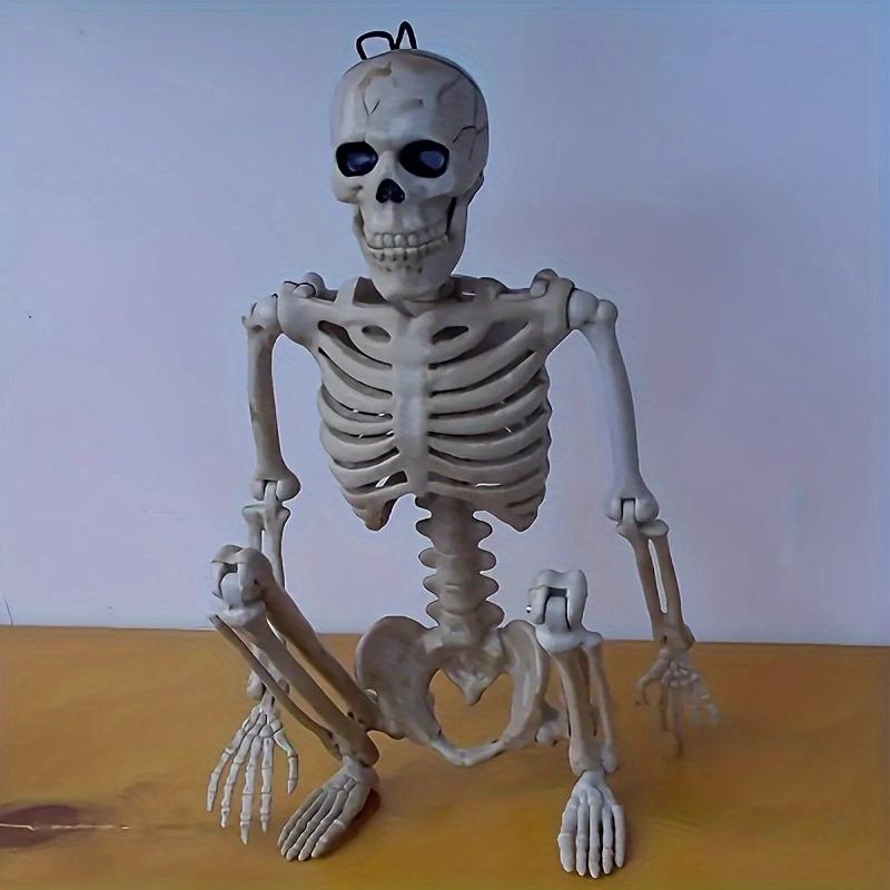 

1 шт. Хэллоуин подвижный скелет поддельные человеческие кости жизнь череп вечеринка домашний бар украшения дом с привидениями ужас реквизит орнамент белый