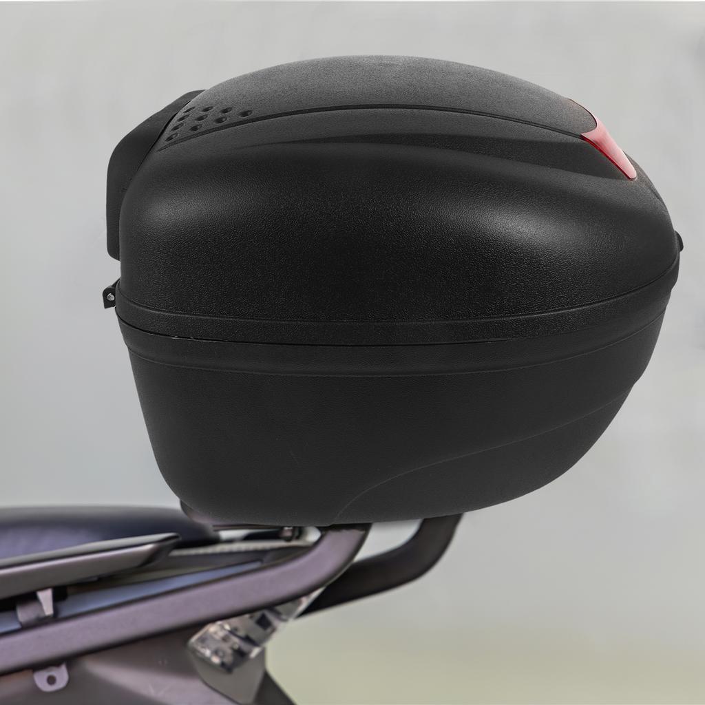 Caixa Traseira de Motocicleta Plástica Durável à Prova d'Água Porta-malas de Bicicleta Elétrica Top Case Caixa para Banco Traseiro Acessórios para Motocicleta Bagageiro