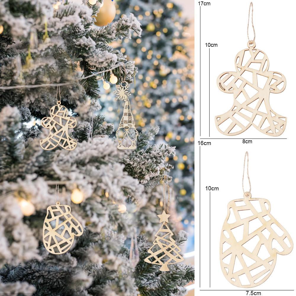 Wooden Christmas Whimsical Decorations Including Laser Cut Bells For A Joyful Celebration