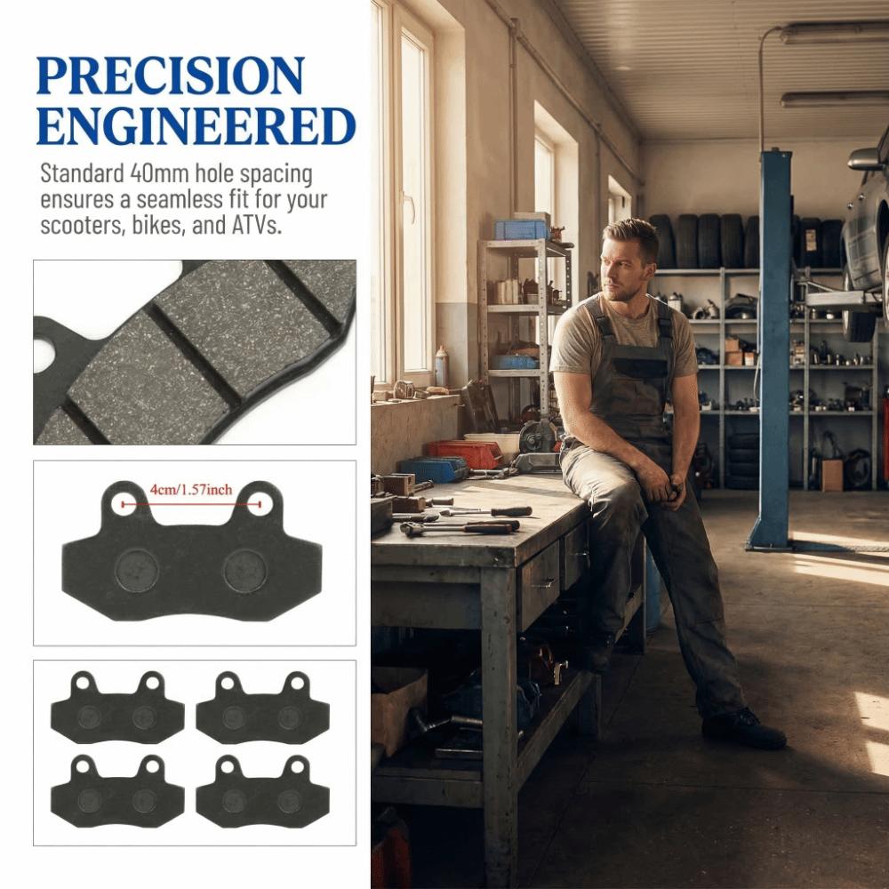 2 Pairs 7.7x4.2cm Electric Scooter Brake Pad Electric Motorcycle Brake Pad Electric Bike