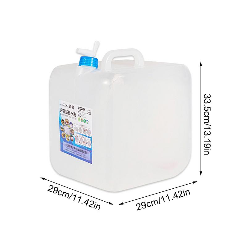 Usage Extérieur / Étui à Eau Pliable 20L Contenant à Eau Portable Spacieux Bouilloire Seau en Plastique Équipement de Camping Fournitures
