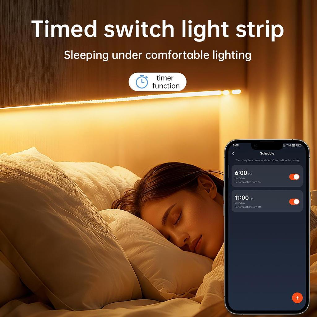 Premium Äkta Silikon Neon LED Ljusremsa 24V Tuya Smart WiFi APP Alexa Kontroll Självhäftande Tejp-Klippbar|Ljusstark|Vattentät
