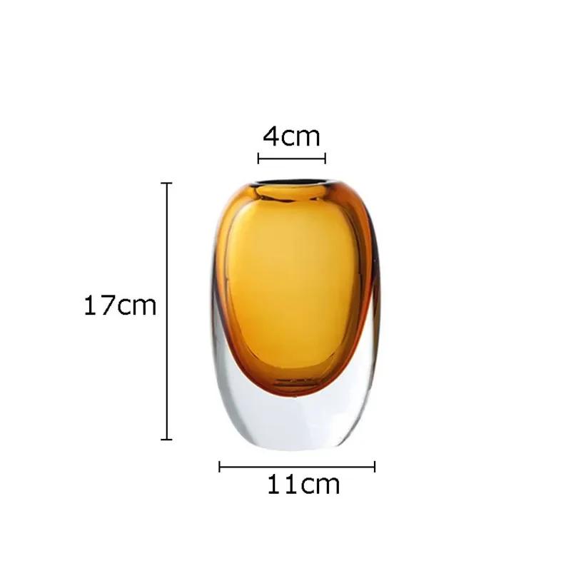 

Transparent Crystal Vase Flower Pots Decorative Flowers Arrangement Desk Decoration Hydroponics Glass Vases Modern Home Decor