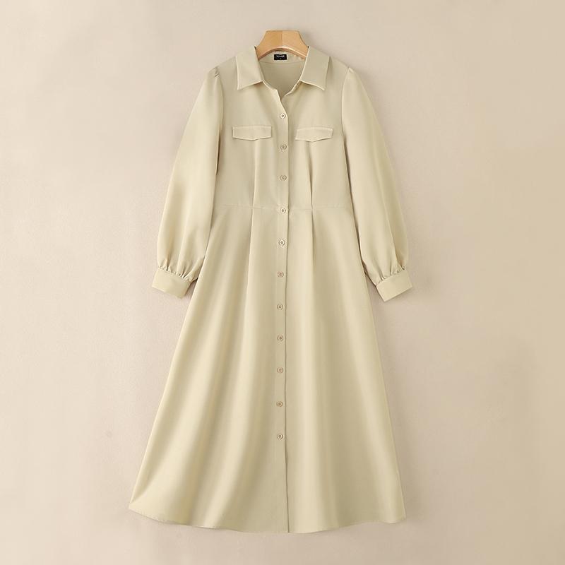VONDA Women Turn Down Collar Casual 3/4 Sleeve Loose Office Shirts Dress Work Wear