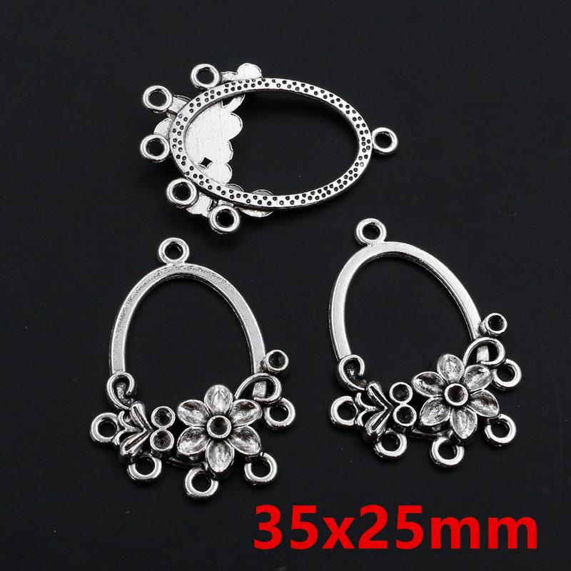 20pcs Alloy Metal Boho Charms Connector Pendants Vintage Style Antique Silver Plated Craft DIY Jewelry Making Accessories