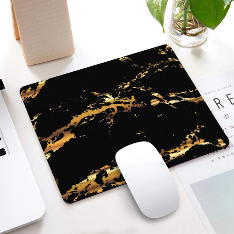 22cm*18cm*0.3cm Mouse Pad Rubber + Cloth Marble Pattern Non-slip Game Pad