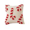 45x45cm Winter Christmas Pillow Covers Cute Throw Pillow Covers Winter Candy Cane Cushion Covers Red White Decorative Pillow