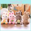 Tier-Plüsch-Hase-Anhänger mit superweichem Kurzplüsch für Geschenke und Accessoires für Kinder