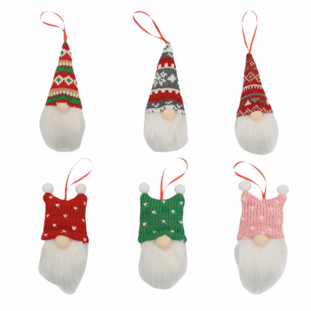 3/6Pcs Faceless Doll Hanging Christmas Tree Pendants  Christmas Holiday