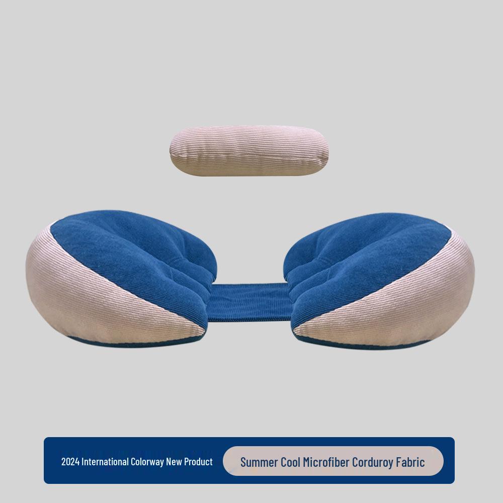 

Люкс Підтримка: Подушка для вагітних з кольоровими блоками для сну на боці та підтримки живота