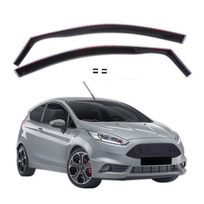Luchtdeflectoren - J&;J Automotive - Ford Fiesta Mk7 - 4 stuks - Aerodynamisch - Zwart/Gefumeerd