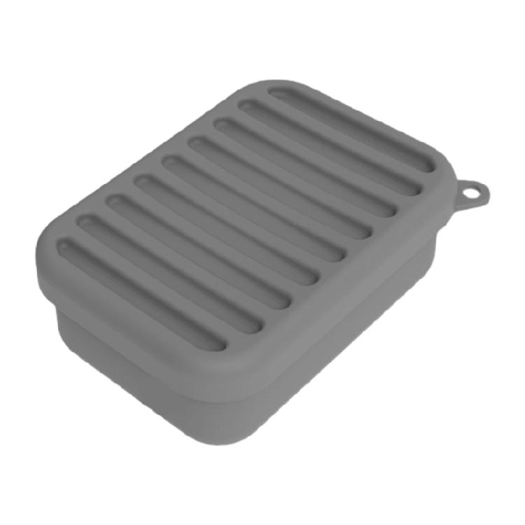 

Modern Waterproof Soap Storage Box Organizers with Lid and Drainage Laye For Sink Countertop Space Saving Bath Accessory сірий колір