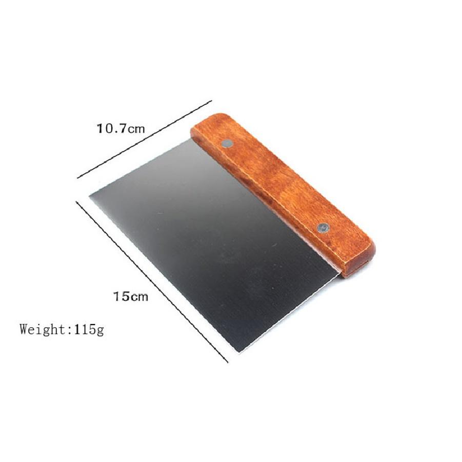 Stainless Steel Smoother Edge Cake Scraper Pizza Dough Scraper Cutter Kitchen Flour Pastry Ice Cream Cake Tool Scale