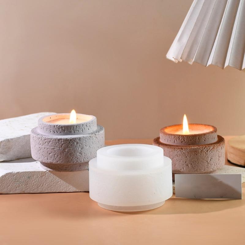 Víceúčelová silikonová forma Cementové pilířové svíčky Kelímky Formy Elegantní domácí dekorativní ozdoba Forma Silikonová textura