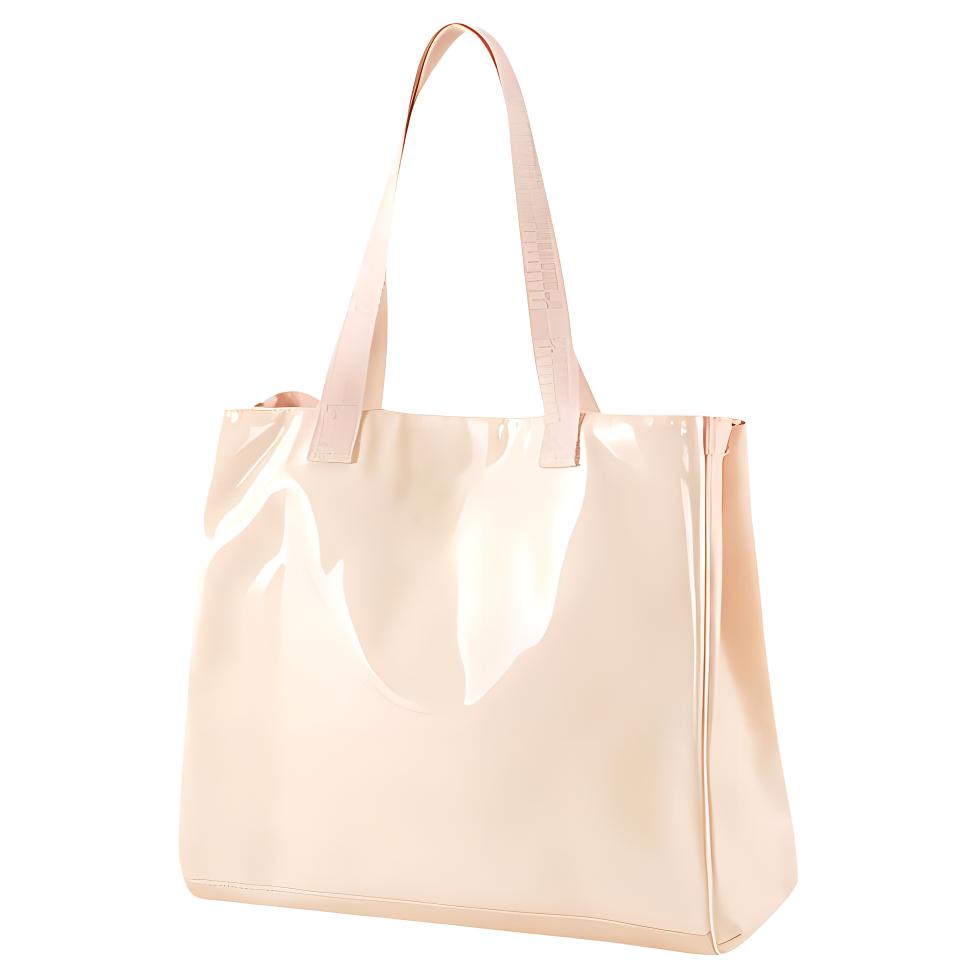 Puma Gold Logo Zipper Tote Bag Unisex Tote Bags Pink 077919-02