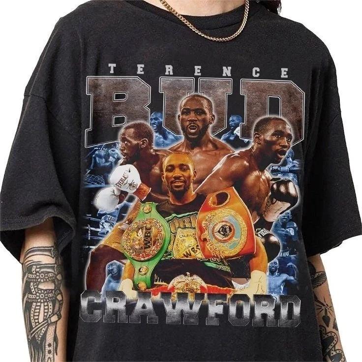 Terence Crawford BUD Graphic Black Cotton T Shirt Full Size S-5XL Unisex T-Shirt XXXXL