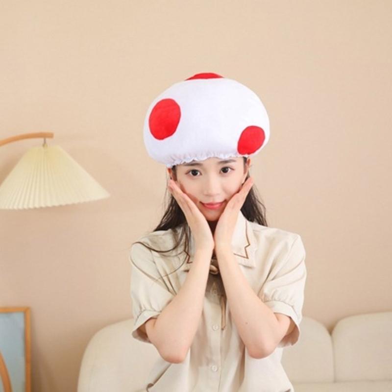 Mushroom Hat for Halloween Costume Hat Festival Party Gathering Headgear Seasonal Party Photoshoots Hat Accessories