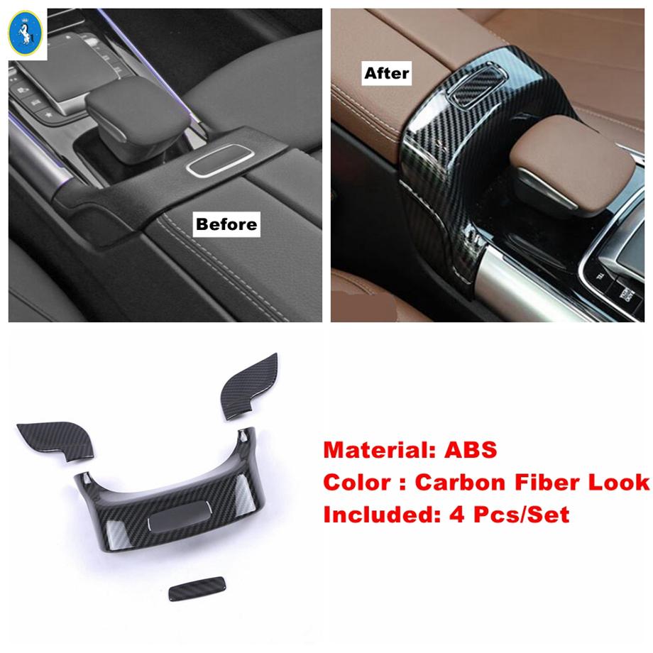 

Auto Center Console Armrest Box Switch Panel Cover Trim Accessories For Mercedes Benz B GLB GLA Class W247 X247 H247 - 2024 Carbon Fiber Look