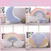Colorful Rainbow Plush Sofa Pillow Cushion For Cozy Home Decoration And Playtime Fun