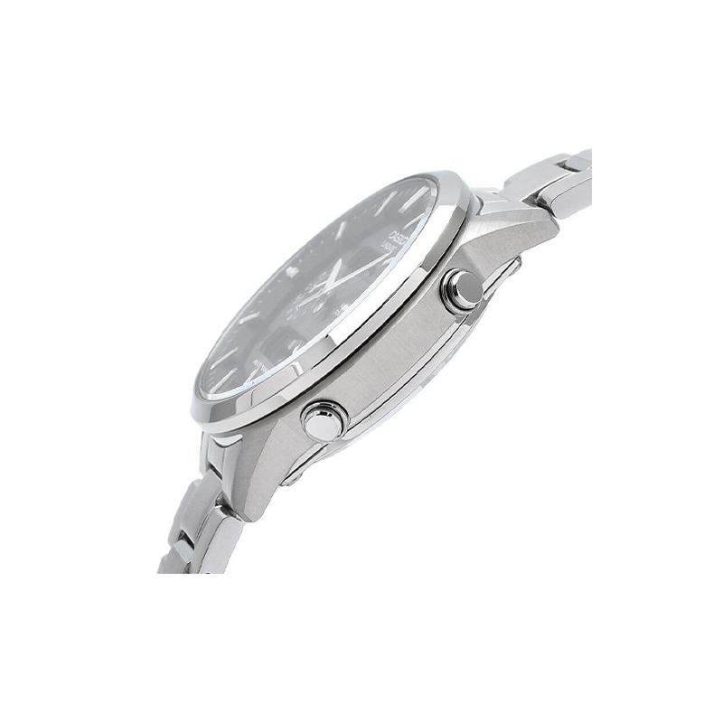 CASIO LINEAGE series 50 meters waterproof solar Quartz Steel Strap men's watch black dial LCW-M600D-1BJF
