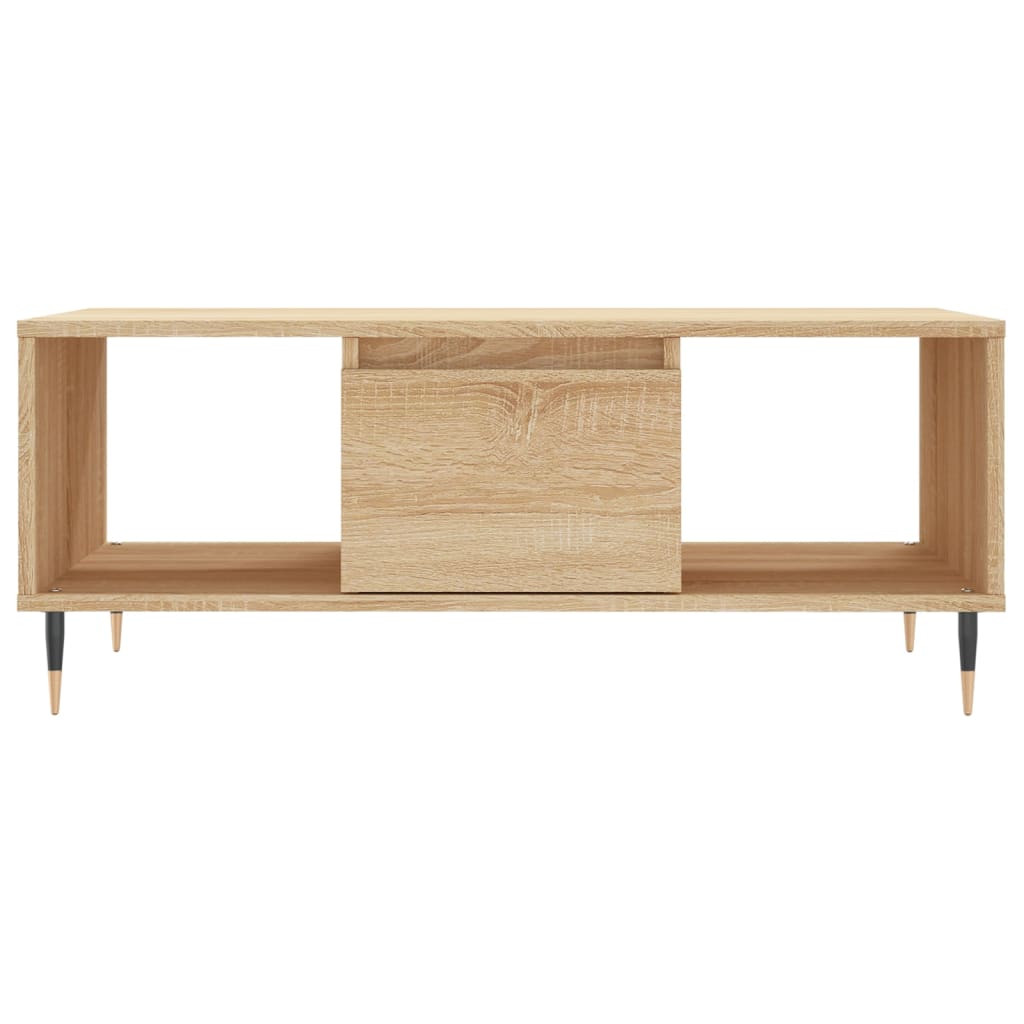  Coffee Table, Sonoma Oak 90x50x36.5 Cm Wood-based Material