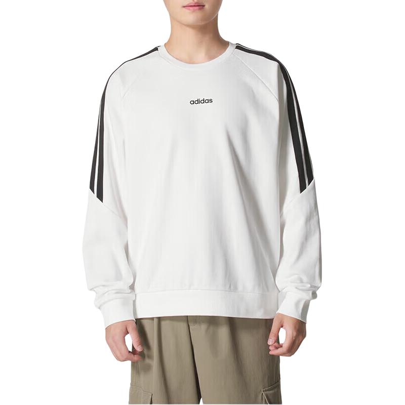 Adidas Sweatshirts Unisex White Crew Neck Moderate KA2563