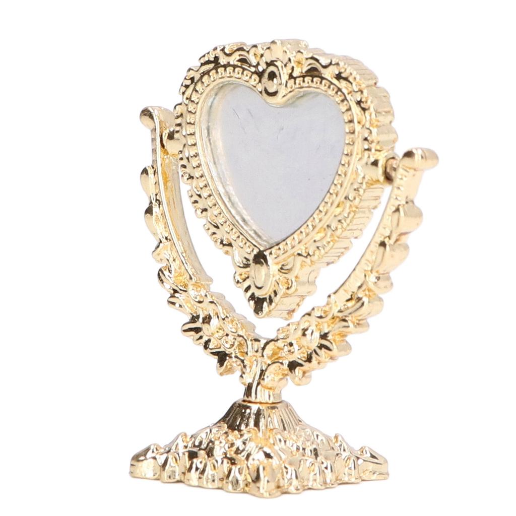 1:12 Dollhouse Miniature Mirror Comb Portable Dollhouse Furniture Mirror Decorative Dollhouse