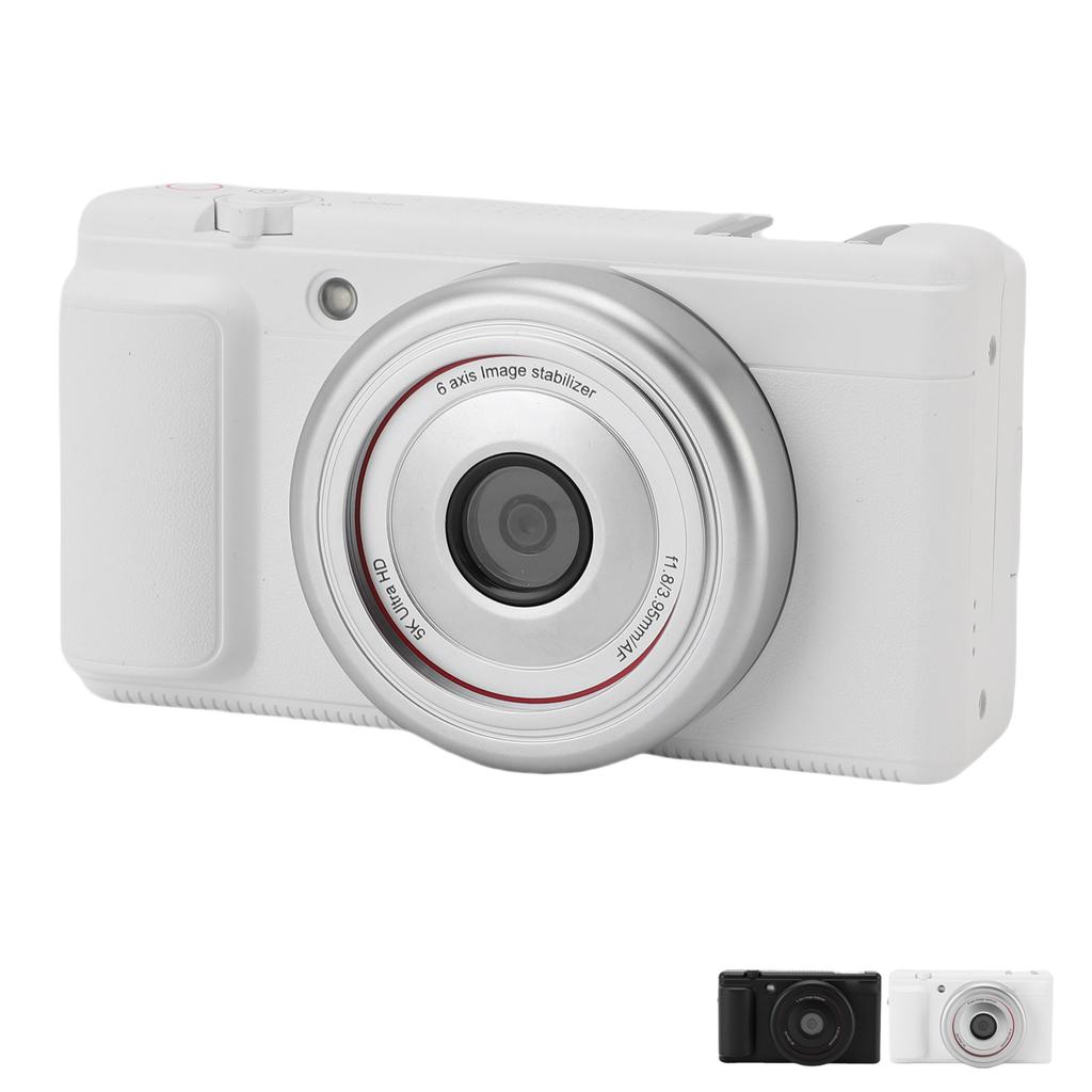 Vlog Camera 2.8 Inch Color Flip Screen Autofocus 80M Photo 5K30fps Video 16x Digital Zoom F1.8 Large