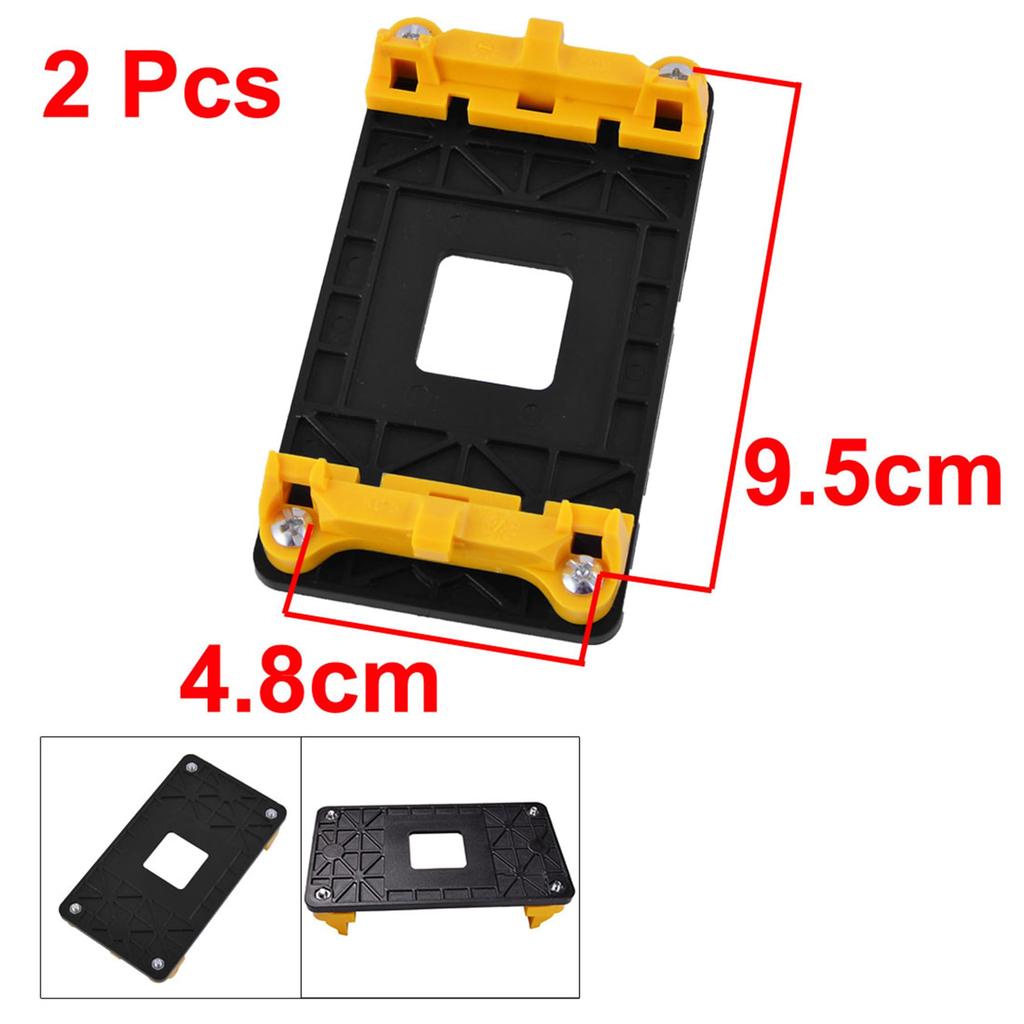 Uxcell 2pcs AMD CPU Fan Bracket Base Motherboard Backplate Stand Holder for AM2 AM2+ AM3 AM3+ FM1 FM2 Sockets - Yellow