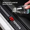 1/4/5Pcs Car Door Sill Protector Strip Anti-Scratch Sticker Keyring For Toyota 86 RAV4 CHR Corolla Camry Yaris Prado Supra Crown