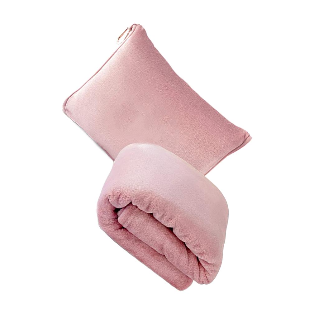 Cozy Travel Blanket And Pillow High Fine Plush Fabric For Comfort Travel Essentials