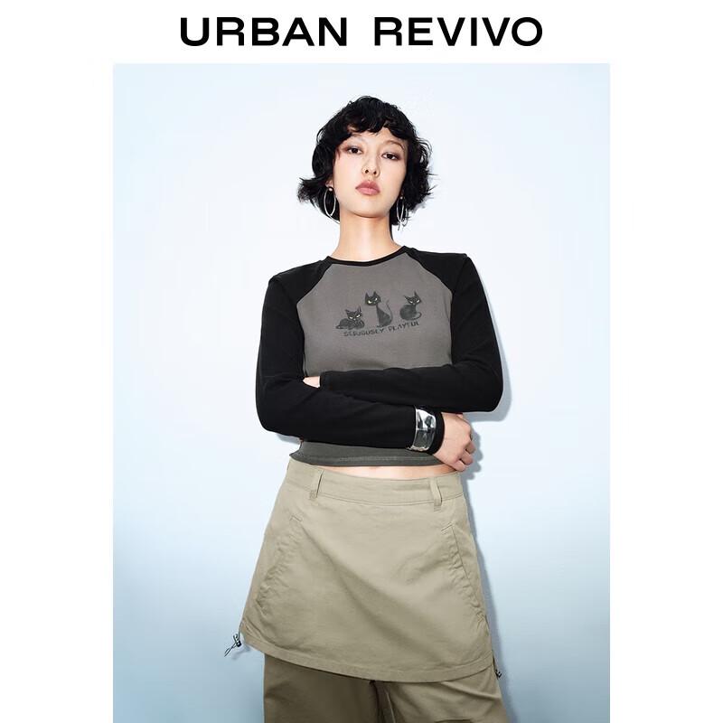 

UR 2025 Autumn Contrast Raglan Sleeve T-shirt S