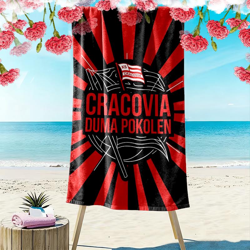 Ks Cracovia Print Beach Towel Large Soft Quick Dry Towel For Beach Camping Swimming