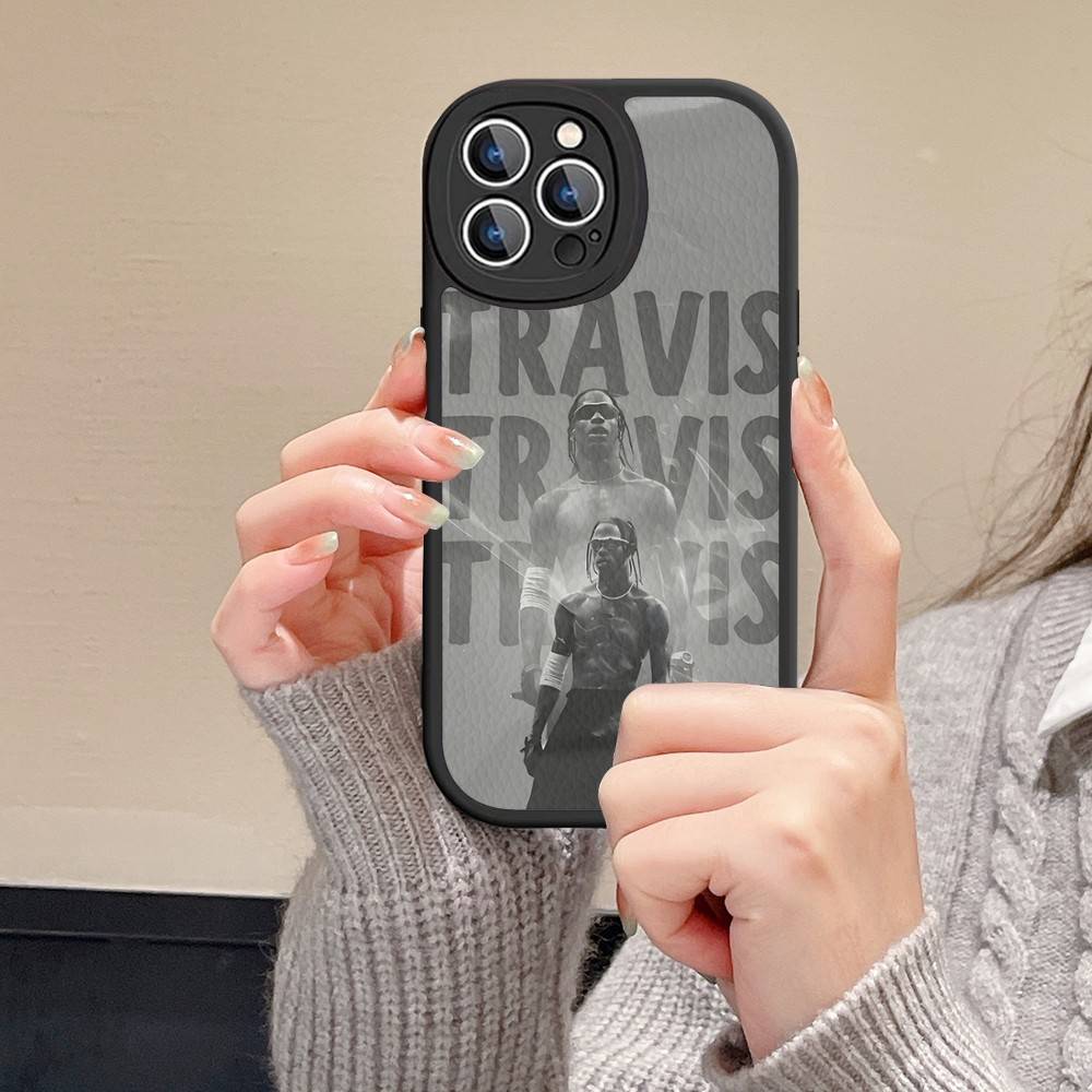 Luxury Travis Scott Cactus Jack Leather Phone Case For IPhone 16 15 14 13 11 12 Pro Max Mini Plus Back Cover