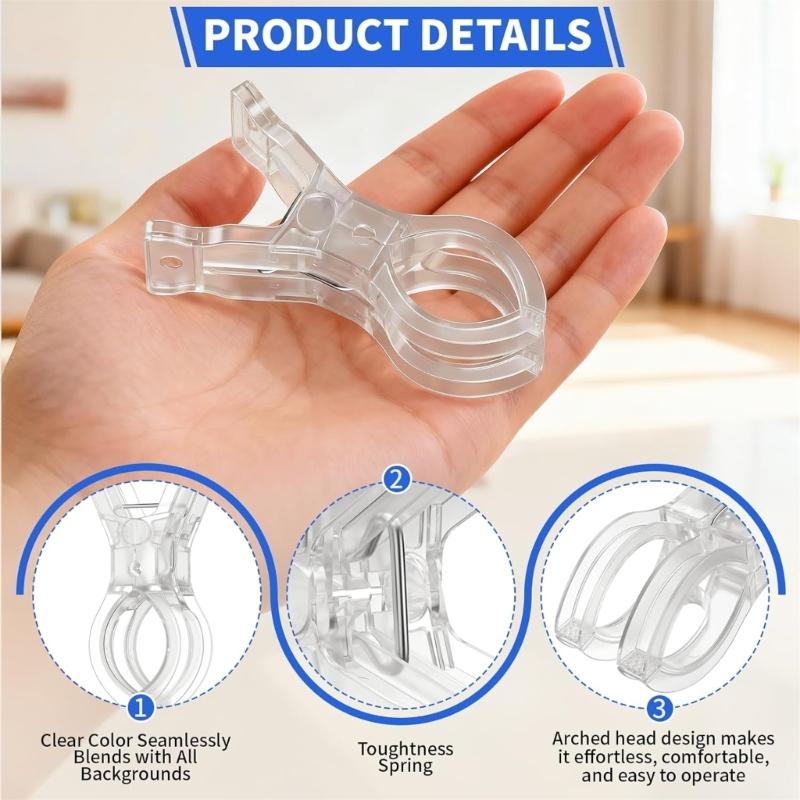 15pcs Transparent Balloon Arch Clips with Metal Spring Large Clamps For Birthday Decoration Accessories