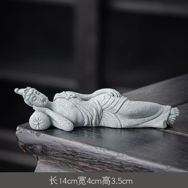 Blue sandstone China-Chic Dunhuang Flying Bodhisattva Home Office Bodhisattva Carving Home Decoration