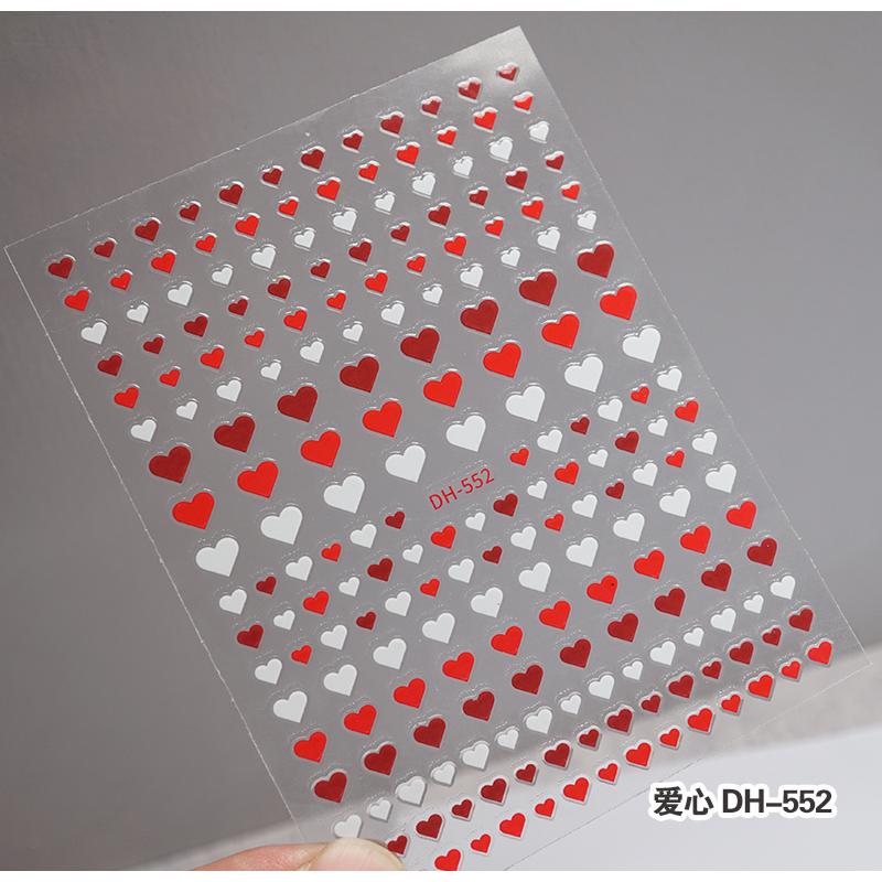 New Ins Style Nail Art Stickers Dot Love Valentine s Day Nail Art Stickers Black and White Love Dot Nail Stickers